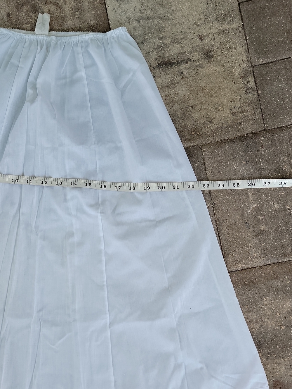 Vintage Cotton Blend White Half Slip with Lace Trim Sz M - Picture 9 of 11